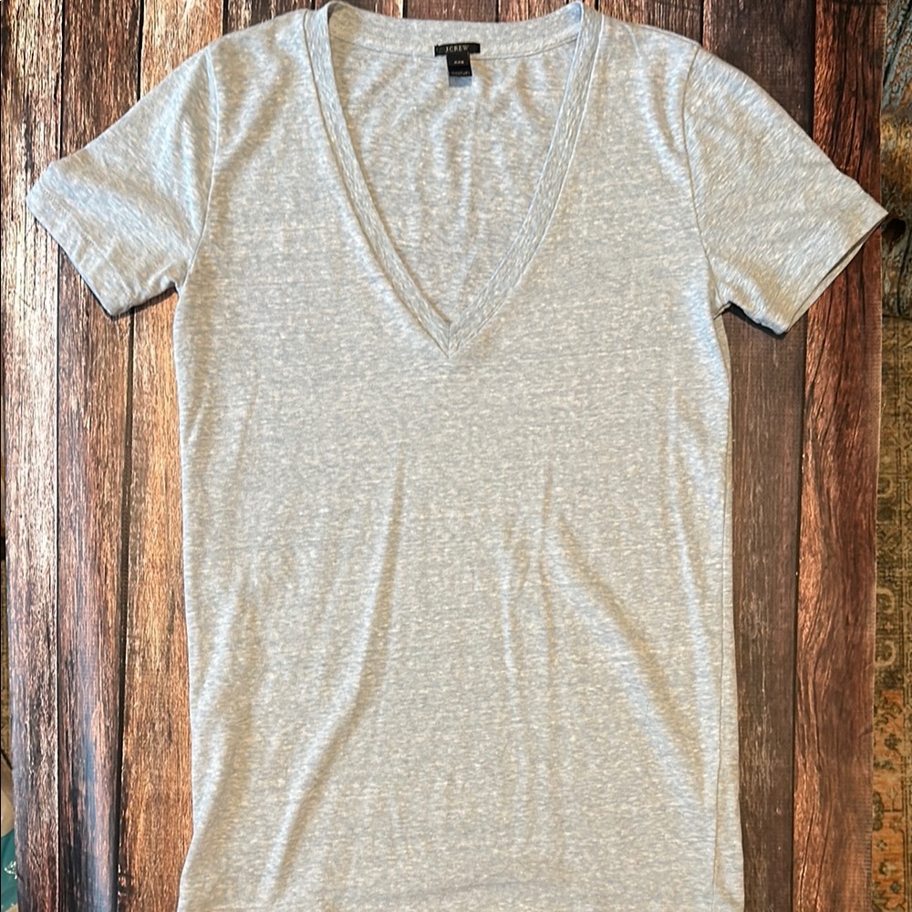 J.Crew Light Blue V-Neck Tee